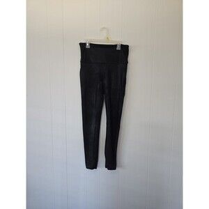 Spanx Black Faux Leather Leggings Large